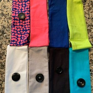 Nurse headbands with buttons